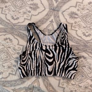 ZEBRA PRINT SPORTS BRA